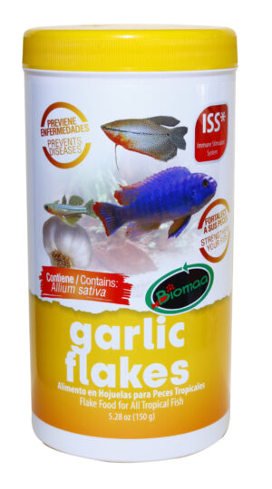 Repellent external parasites Tropical Fish Food - GARLIC FLAKES 5.28oz 150g