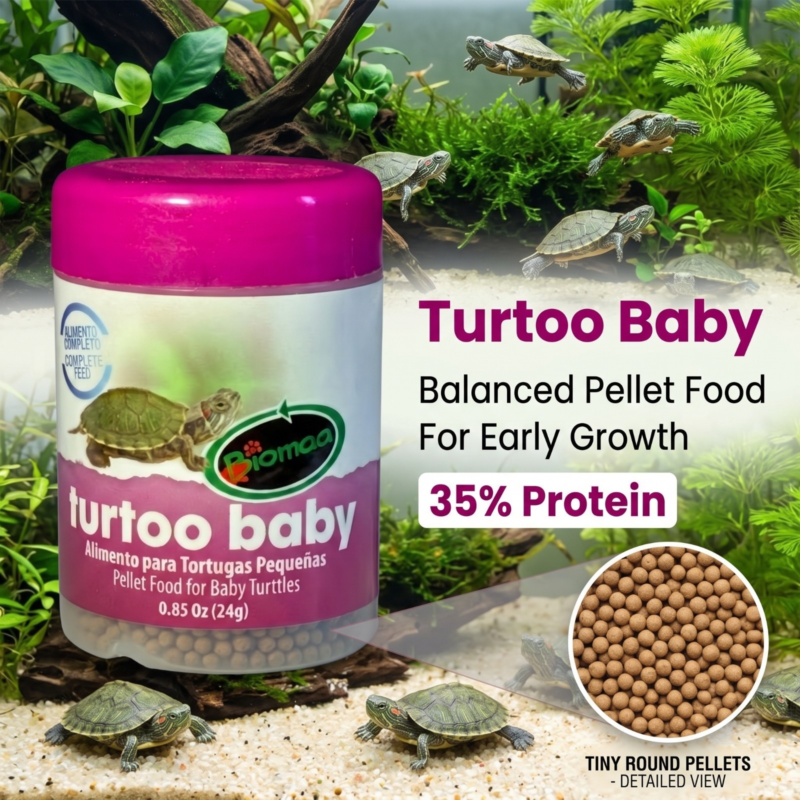Baby Turtle Food BIOMAA TURTOO BABY 1.76oz (50g) - Image 5