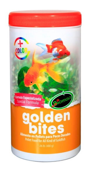 Pellet Food for ALL GOLDFISH Color Enhancing BIOMAA Golden Bites 1.06Lb (480g)