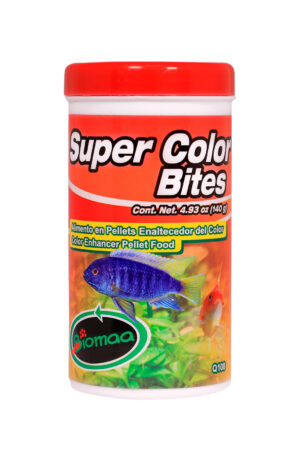 Super Colors BITES Tropical Fish Food - BIOMAA Aquarium Fish Food 4.93oz (140g)